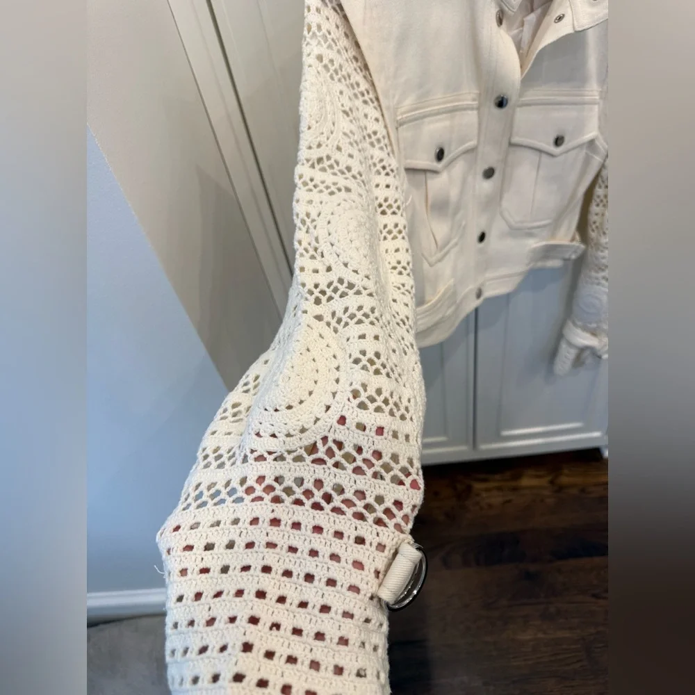 Veronica Beard Aylin Crochet-Sleeve Jacket – Size  small 4/6 - Picture 11 of 15